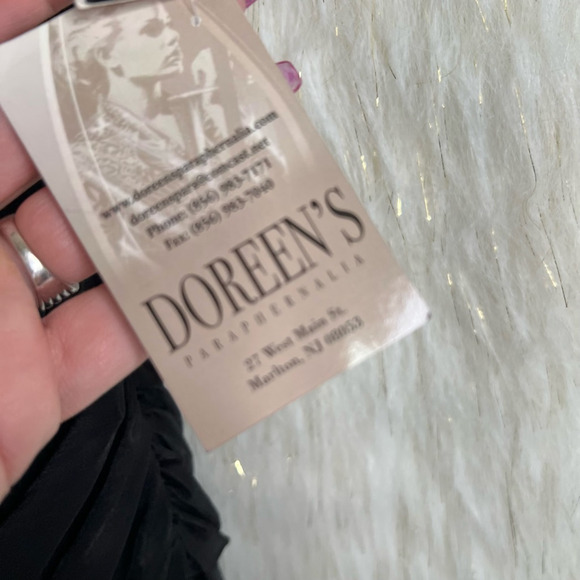 Jovani Womens Sheath Dress Black Ruched Drape Neck Racerback Embellished 6 New - Picture 6 of 9